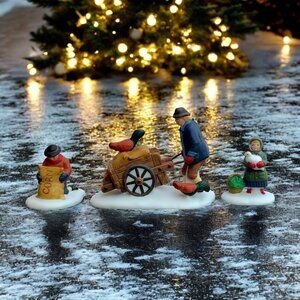 Dept 56 Harvest Seed Cart New England Autumn Village Accessory - 1993